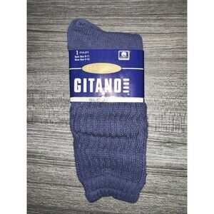 NWT Vintage NOS Gitano Basics Blue Slouch Socks Y2K 9-11 USA